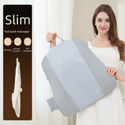 Grey Slim Wireless Shiatsu Back Therapeutic Massager Cushion - Rechargeable Heated Massage Pad for Full Back Relief