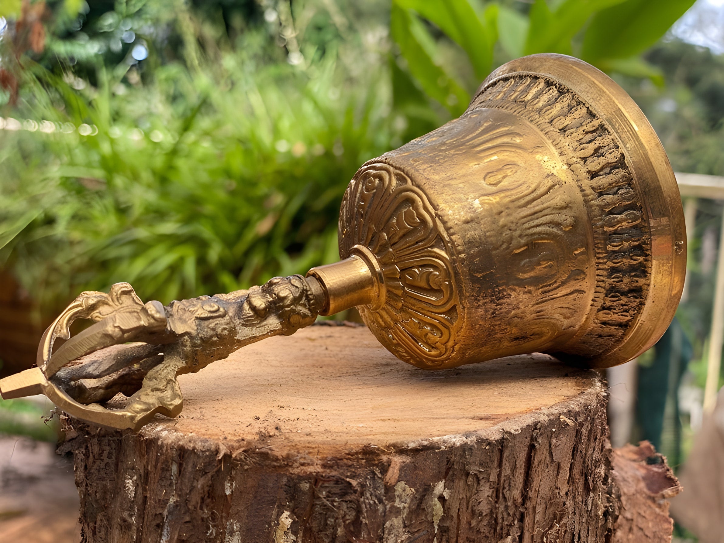 brass ritual bell handmade