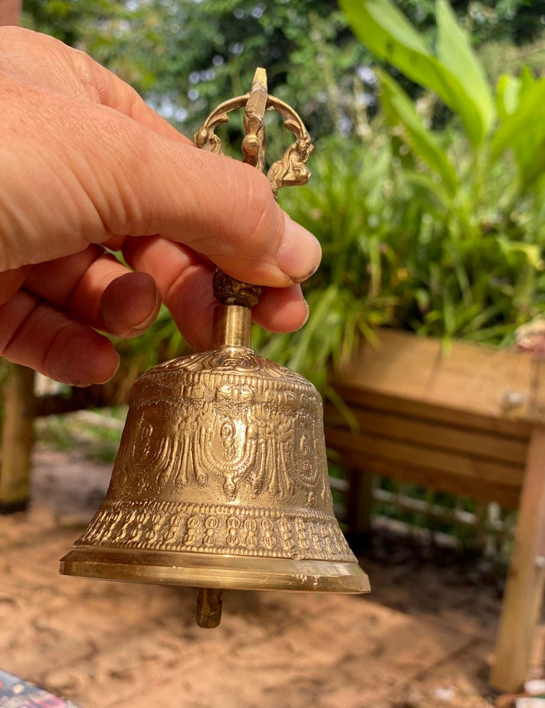 tibetan buddhism brass bell