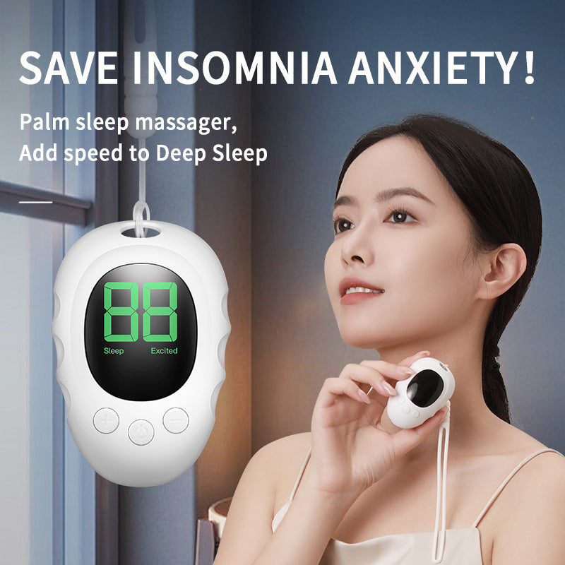 Handheld Microcurrent Premium Sleep Aid Device - USB Rechargeable Pulse Massager for Relaxation & Deep Sleep(green)