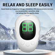 Handheld Microcurrent Premium Sleep Aid Device - USB Rechargeable Pulse Massager for Relaxation & Deep Sleep(black)