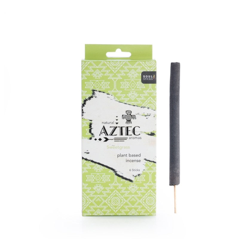 sweetgrass handmade incense sticks in light green box