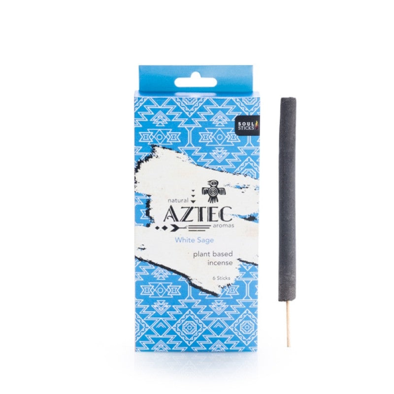 white sage handmade incense sticks in blue box