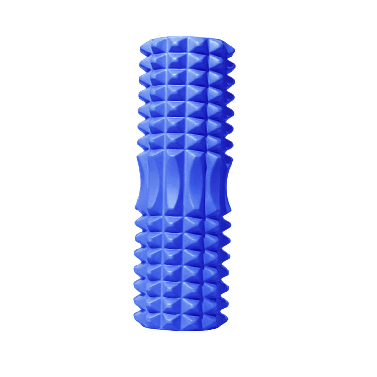 High Density EVA Foam Roller Yoga Massage Stick for Fitness - Wolf Tooth Style Blue-45cm