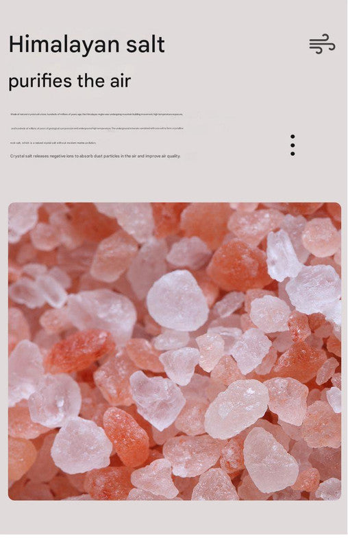 Himalayan Salt Stone Flame Premium Aromatherapy Diffuser & Humidifier - 7 Light Options, Ultrasonic, Auto Shut-Off(black)
