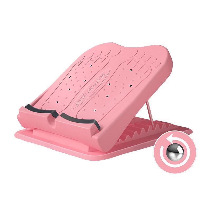 Inclined Pedal Leg Stretcher Multifunctional Stretching Plate Exercise Tool - Pink-Basic