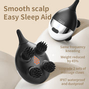 Intelligent 3D Electric Head & Scalp Therapeutic Massager - 7 Massage Techniques, IPX7 Waterproof, Rechargeable(Purple)