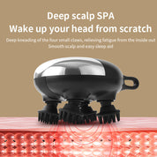 Intelligent 3D Electric Head & Scalp Therapeutic Massager - 7 Massage Techniques, IPX7 Waterproof, Rechargeable(Purple)