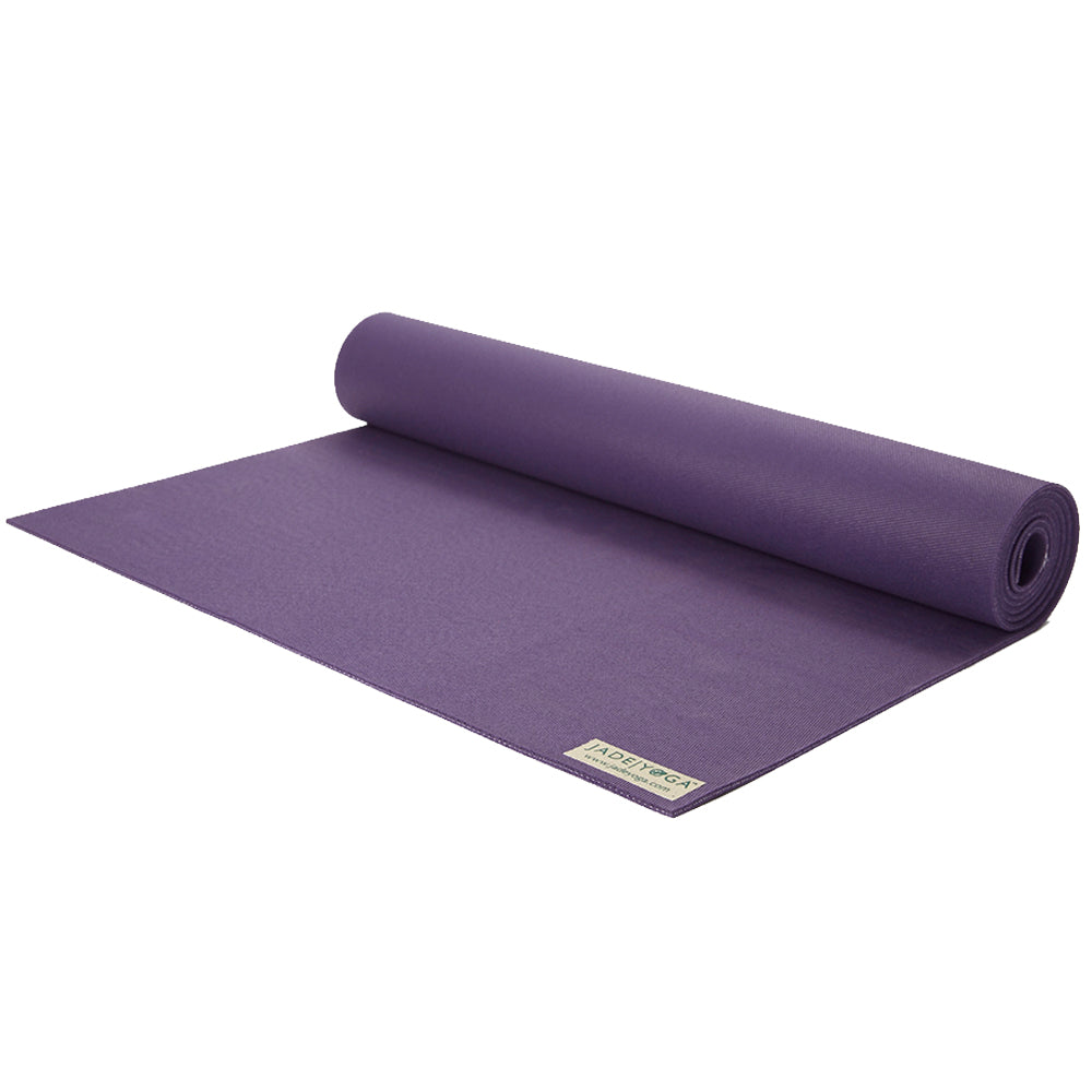 Jade Yoga Harmony Mat - Purple & Iron Flask Wide Mouth Bottle with Spout Lid Fire 32oz/950ml Bundle - Sports & Fitness