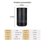 Khaki and Black Forest Design Iron Essential Oil Premium Diffuser - 7 Color LED Ultrasonic Cool Mist Humidifier 100ml