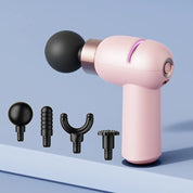 LC-005-Pink Portable Mini Massage Gun - Quiet Muscle Therapeutic Massager with 6 Speeds