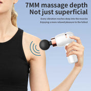 LC-005-Purple Portable Mini Massage Gun - Quiet Muscle Therapeutic Massager with 6 Speeds