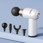 LC-005-White Portable Mini Massage Gun - Quiet Muscle Therapeutic Massager with 6 Speeds