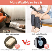Leg Therapeutic Massager Heated Air Compression Foot Massage Calf Circulation Muscles Relax