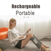 Leg Therapeutic Massager Heated Air Compression Foot Massage Calf Circulation Muscles Relax