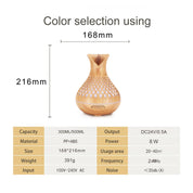 Light Woodgrain 500ml Wood-Grain Essential Oil Aroma Diffuser with Lattice Design and Humidifier - Appliances > Aroma