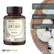 Lion’s Mane Mushroom Hericium erinaceus (2,000mg) 120 Vegan Capsules - Health & Beauty > Nutrition & Supplements >