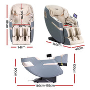Livemor 4D Massage Chair Electric Recliner Home Therapeutic Massager Gray Sina