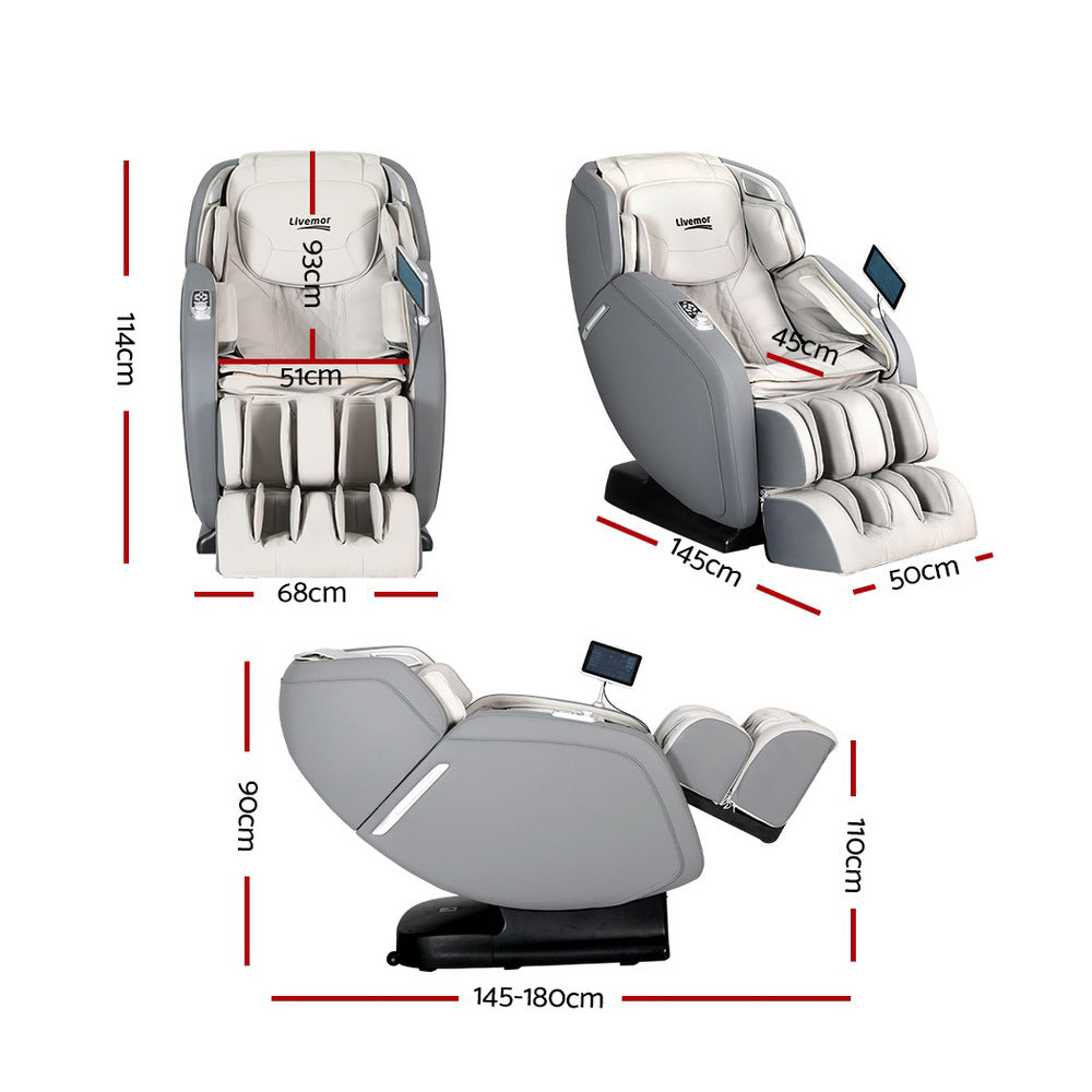 Livemor 4D Massage Chair Electric Recliner Home Therapeutic Massager Gary
