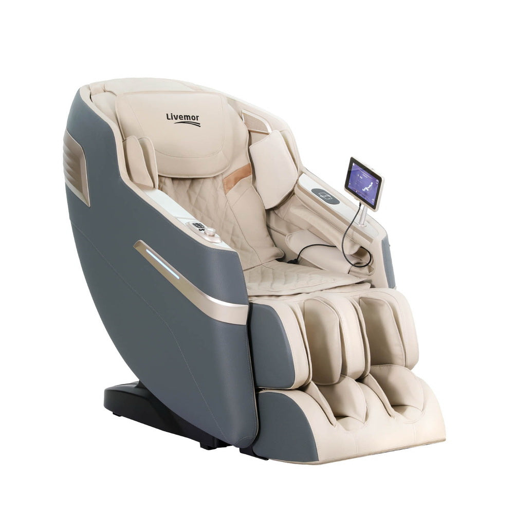 Livemor 4D Massage Chair Electric Recliner Home Therapeutic Massager Gray Sina