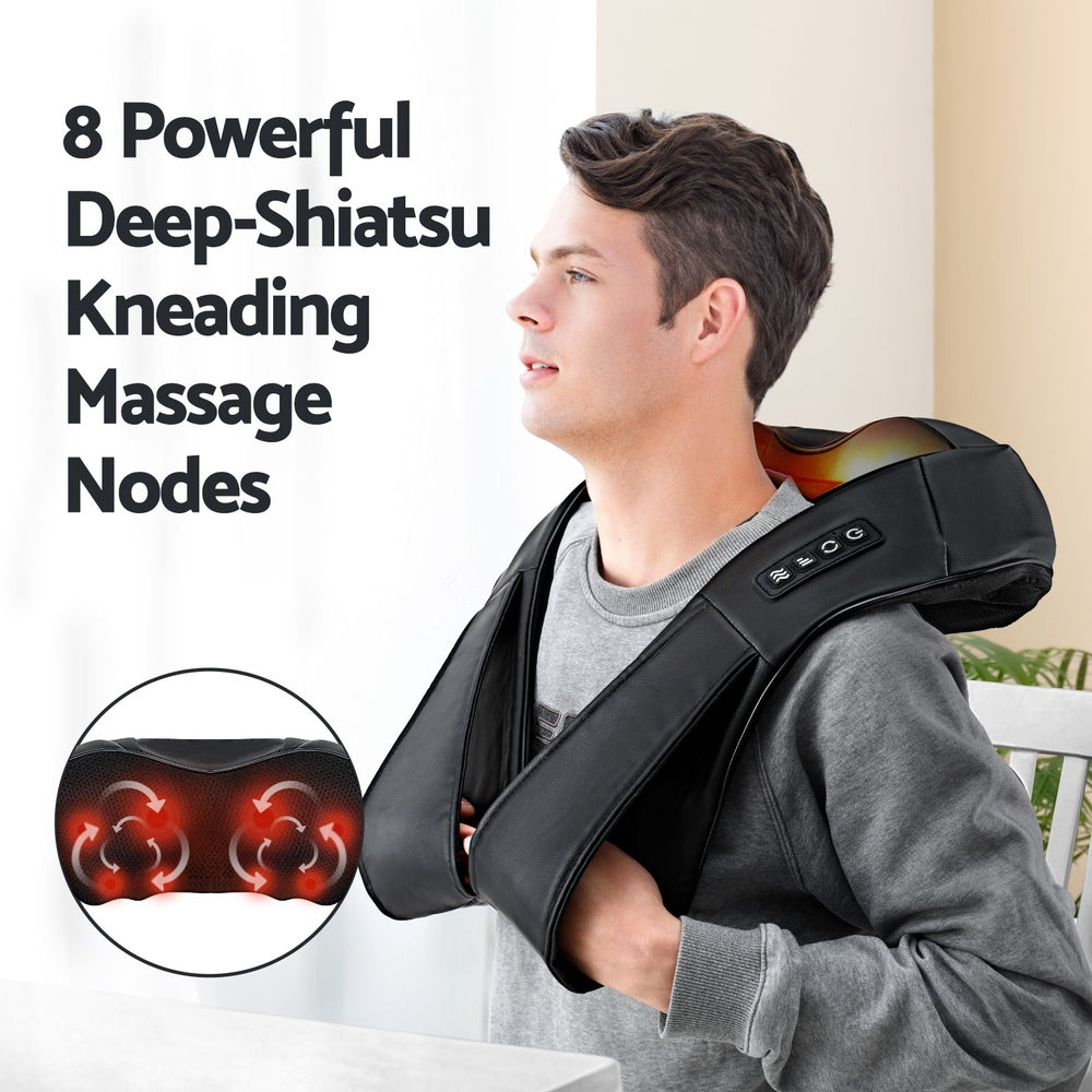 Livemor 8 Massage Nodes Neck Therapeutic Massager Heated