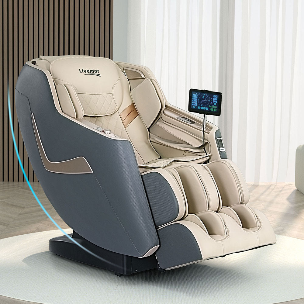 Livemor Massage Chair Electric Recliner Home Therapeutic Massager 3D Opal