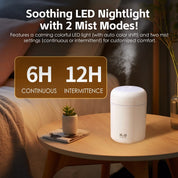 Living Today Mini LED Ultrasonic Ultrasonic Wellness Humidifier 300ml