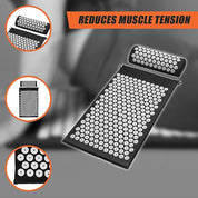 Massage Acupressure Yoga Mat With Pillow Sit Mats Cut Pain Stress Soreness - Sports & Fitness > Exercise Gym & Fitness