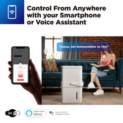 Midea Cube dehumidifier with smart wi-fi 12L tank for up to 20L per day dehumidification MDDM20 - Appliances > Aroma