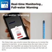 Midea Cube dehumidifier with smart wi-fi 12L tank for up to 20L per day dehumidification MDDM20 - Appliances > Aroma