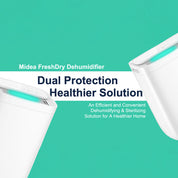 Midea FreshDry Dehumidifier Air Purifier 12L/Day with HEPA Filter Low Noise - Appliances > Aroma Diffusers &