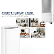 Midea FreshDry Dehumidifier Air Purifier 12L/Day with HEPA Filter Low Noise - Appliances > Aroma Diffusers &