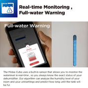 Midea Smart Cube Dehumidifier 20L/Day 12L Water Tank Compact Storage Full Water Warning - Appliances > Aroma Diffusers