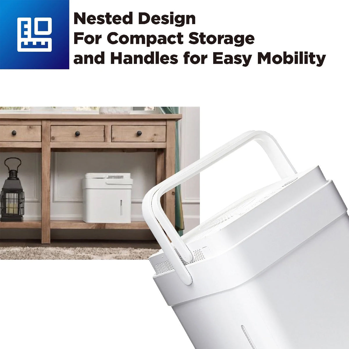 Midea Smart Cube Dehumidifier 20L/Day 12L Water Tank Compact Storage Full Water Warning - Appliances > Aroma Diffusers