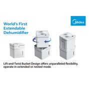 Midea Smart Cube Dehumidifier 20L/Day 12L Water Tank Compact Storage Full Water Warning - Appliances > Aroma Diffusers