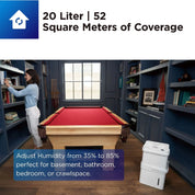 Midea Smart Cube Dehumidifier 20L/Day 12L Water Tank Compact Storage Full Water Warning - Appliances > Aroma Diffusers