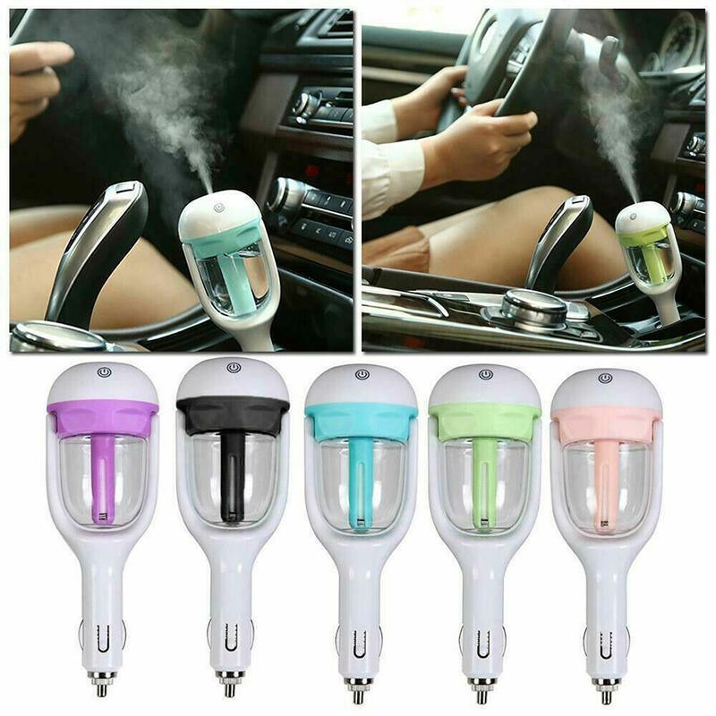 Mini Car Air Humidifier Essential Oil Diffuser Ultrasonic Aroma Mist Purifier - Blue - Appliances > Aroma Diffusers &
