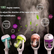 Mini Car Air Humidifier Essential Oil Diffuser Ultrasonic Aroma Mist Purifier - Blue - Appliances > Aroma Diffusers &