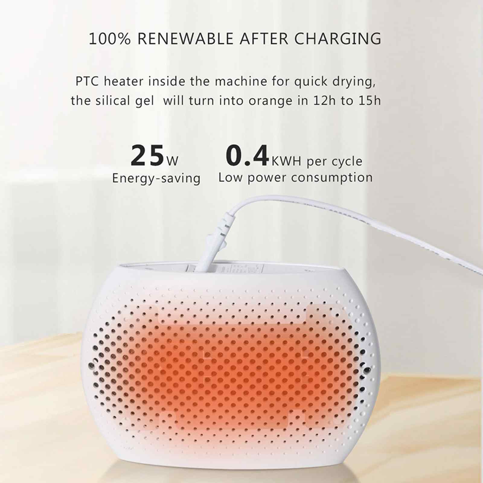 MyGenie Compact Reusable Dehumidifier Moisture Extractor Compact Portable White - Appliances > Aroma Diffusers &