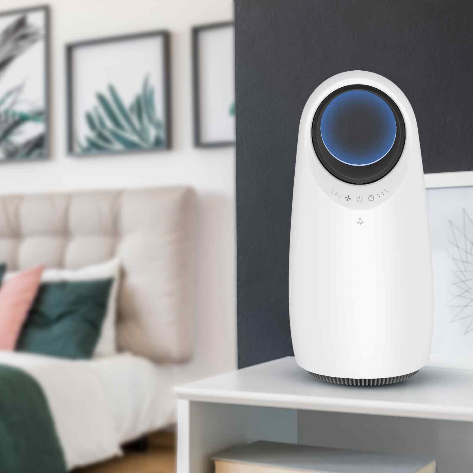 MyGenie Ultra Quiet Eco Flow Air Purifier WI-FI Control HEPA Filter White - Appliances > Aroma Diffusers & Humidifiers