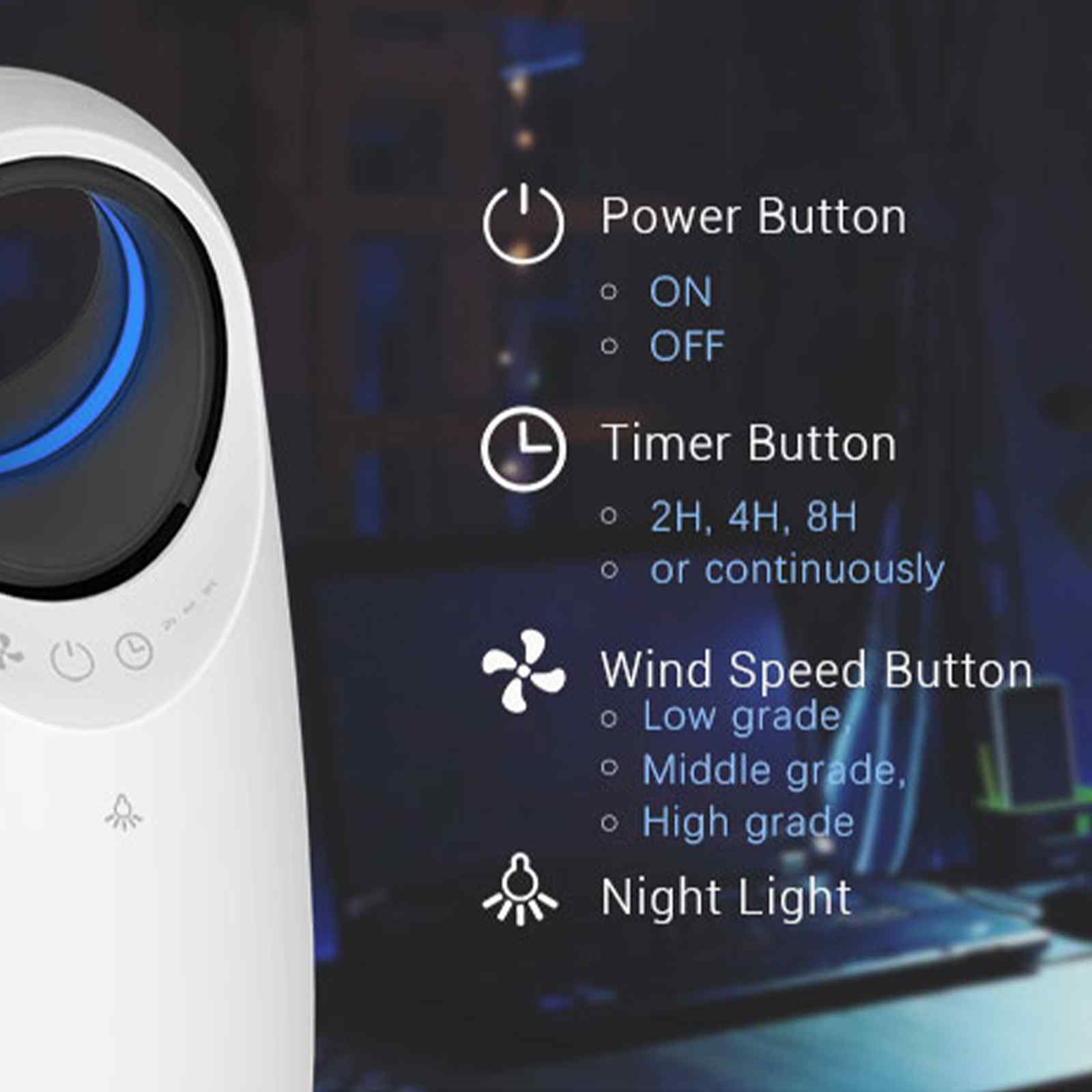 MyGenie Ultra Quiet Eco Flow Air Purifier WI-FI Control HEPA Filter White - Appliances > Aroma Diffusers & Humidifiers