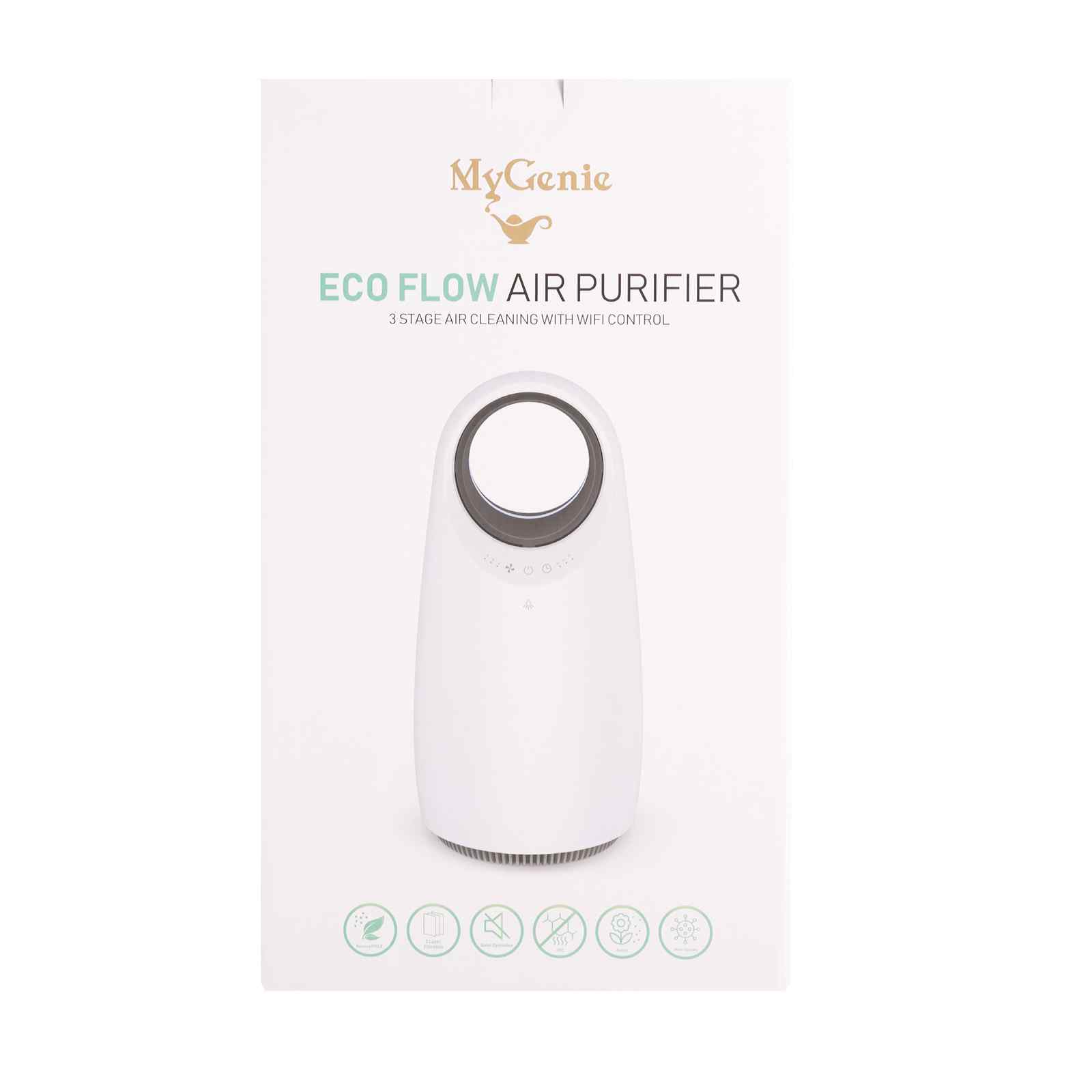 MyGenie Ultra Quiet Eco Flow Air Purifier WI-FI Control HEPA Filter White - Appliances > Aroma Diffusers & Humidifiers