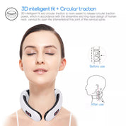 Neck Therapeutic Massager with Pulse Therapy - Intelligent Cervical Massage Device for Pain Relief and Relaxation
