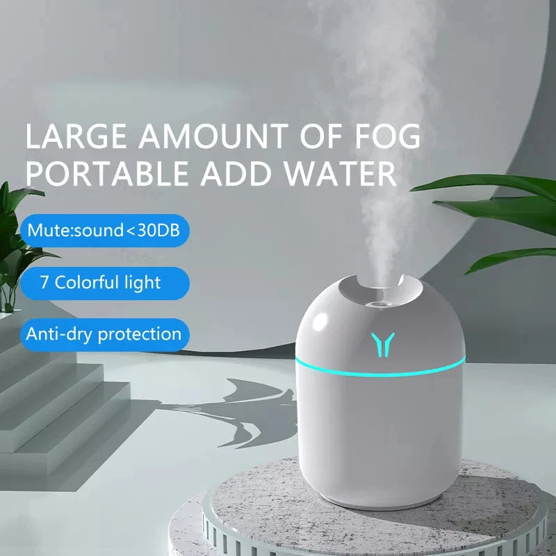 NNEOBA 250ML Mini Aroma Oil Premium Diffuser & Humidifier with LED Night Lamp