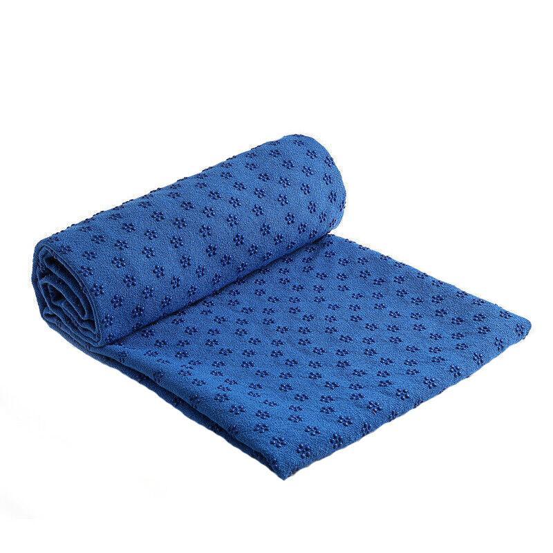 Non Slip Premium Yoga Towel Mat Microfiber Fitness Gym Exercise Blanket with Carry Bag - Light Purple