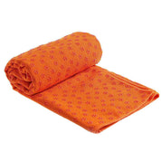 Non Slip Premium Yoga Towel Mat Microfiber Fitness Gym Exercise Blanket with Carry Bag - Orange