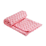 Non Slip Yoga Towel Mat Microfiber Fitness Gym Exercise Blanket with Carry Bag - Light Purple