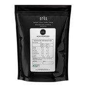 acai powder nutritional information label on bag