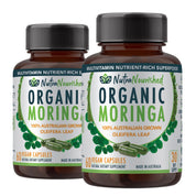 Organic Pure Moringa Leaf Capsules - 2 x 60 Vegan Capsules (2 Months Supply) - Health & Beauty > Nutrition &