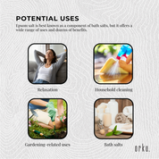 Orku 1.3kg Epsom Salt Tub - Magnesium Sulphate For Bath Skin Body Skin Care - Health & Beauty > Bath & Body > Bath